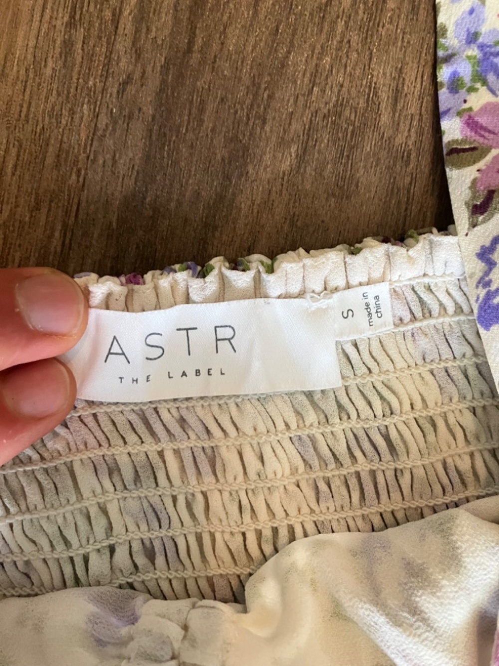 ASTR The Label Floral Midi Dress Womens Small S Purple Backless Cutout Slit - Picture 2 of 9